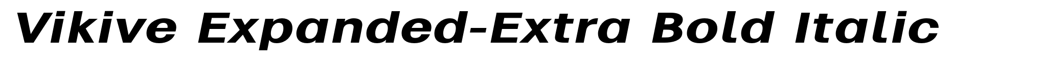 Vikive Expanded-Extra Bold Italic image